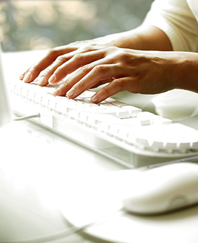 Hands On a Computer Keyboard