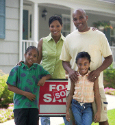 Family Outside Of a House Family Outside Of a House
